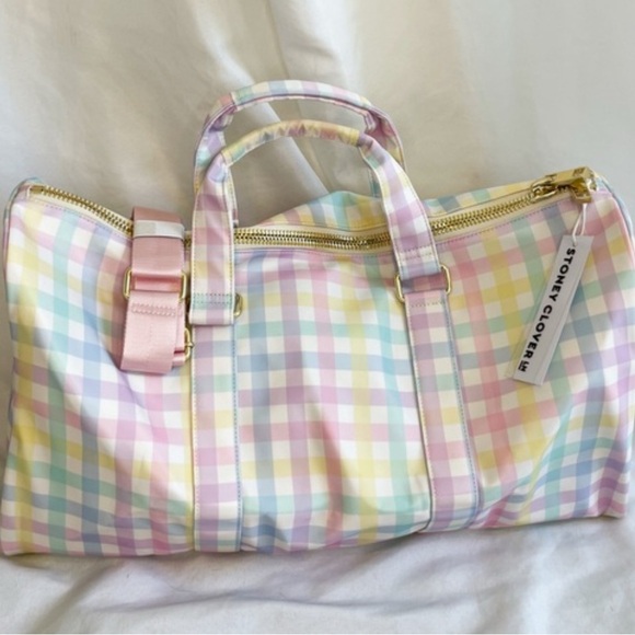 Stoney Clover Lane Pastel Gingham Travel Bag - Picture 3 of 3